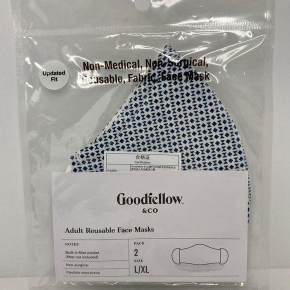 Goodfellow & Co Set of 6 Adult Fabric Face Masks (3 packs of 2), 100% Cotton - Picture 4 of 15